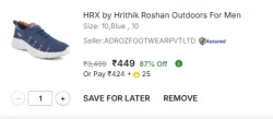 HRX Men shoes (Blue , 10)