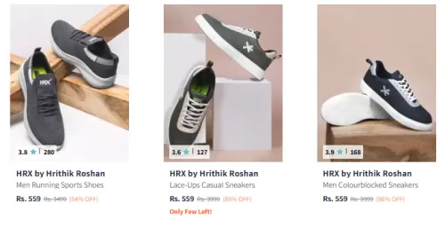 Image of hrx Men Shoes Minimum 80% Discount