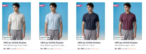 Image of hrx Men T shirt Starting @ ₹199