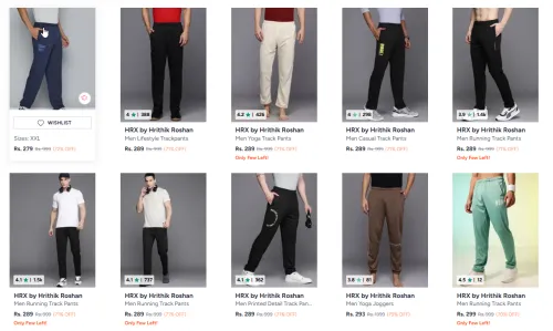 Image of HRX Men Track Pants From ₹279