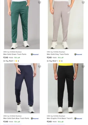 Image of HRX Men trackpant at 75% Discount 