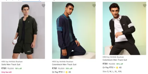 Image of hrx- By Hrithik Roshan men-tracksuits-starting-at-₹791