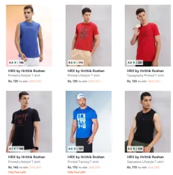HRX Men Tshirt Starting @ ₹139
