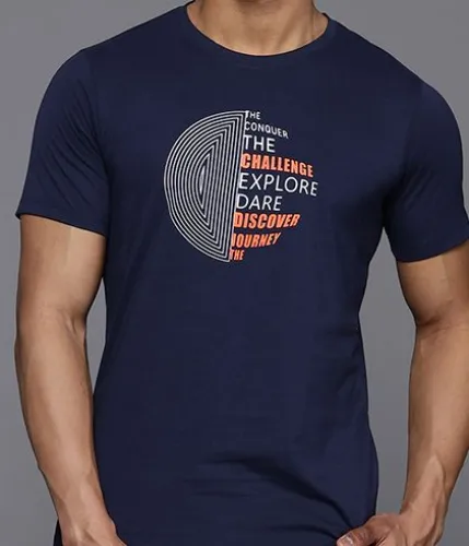 Image of HRX Men Typography Printed T-shirt