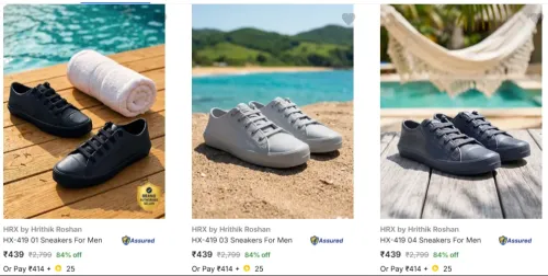 Image of Hrx By Hrithik Roshan Men’s Casual Shoes Minimum 80% Discount