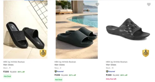 Image of Hrx By Hrithik Roshan Men’s Slippers & Flip Flops Starts @ ₹399