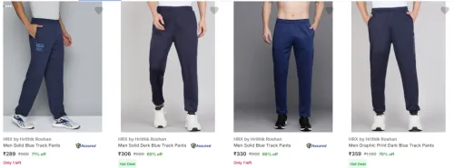 Image of HRX Men's Track Pants upto 65% discount 