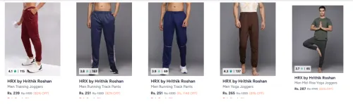 Image of Hrx Men's Trackpants upto 84% Discount
