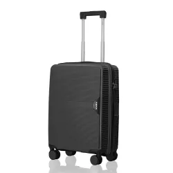 HRX Parabola Cabin Size Polypropylene Hard Shell Suitcase, Black
