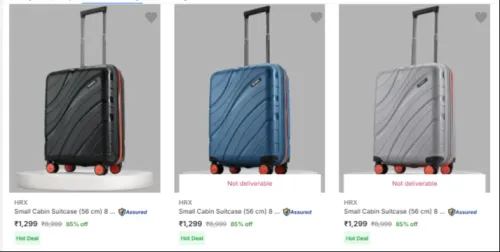 Image of HRX Small Cabin Suitcase Upto 86% OFF