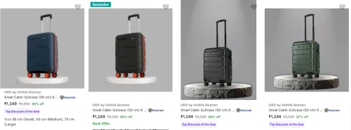 Image of Hrx Small Size Suitcases upto 87% Discount