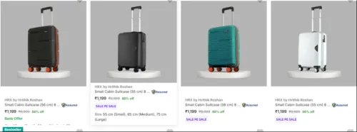 Image of Hrx Suitcases At Minimum 81% Discount
