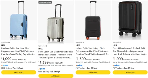 Image of HRX Tolley Bags Starting at @ ₹1099