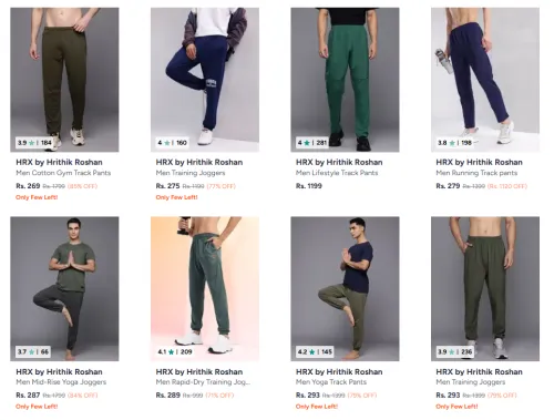 Image of HRX Trackpants Starting at @₹269