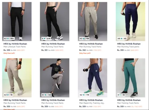Image of HRX TrackPants Starting at ₹339