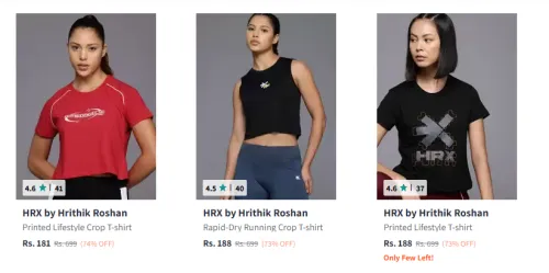 Image of HRX Women's T-shirts Starting At ₹181