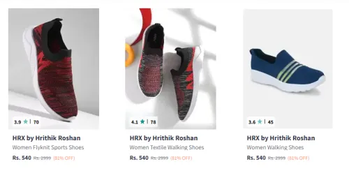 Image of HRX Women's Shoes Starting At ₹540