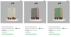 HRX Zanzibar 56cm Cabin Suitcase up to @ ₹82% Discount