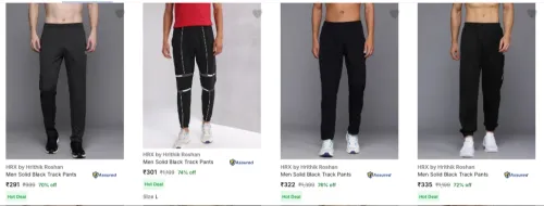 Image of HRX by Hrithik Roshan Men's pants Upto 76% Discount