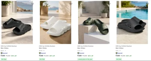 Image of Hrx By Hrithik Roshan Men’s Slides upto 80% Discount