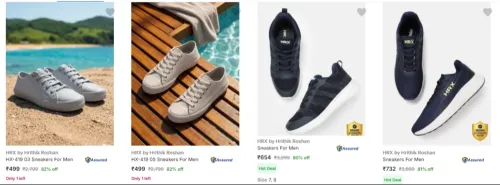 Image of Hrx By Hrithik Roshan Men’s Sneakers starting at ₹499