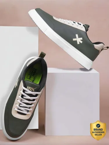 Image of HRX by Hrithik Roshan Casuals Shoes For Men (Olive , 6)