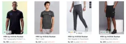 HRX by Hrithik Roshan Mens Clothings & Apparels at minimum 85% Discount