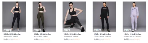 Image of Hrx By Hrithik Roshan Women Tracksuit at minimum 70% Discount