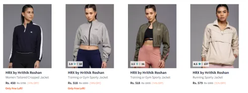 Image of Hrx By Hrithik Roshan Women's Jackets at minimum 70% Discount