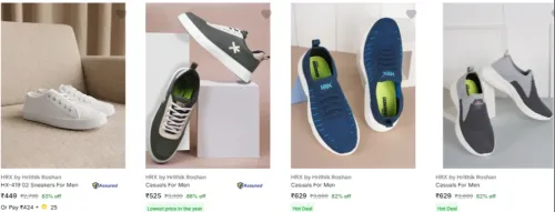 Image of Hrx By Hrithik Roshan Men’s Casual Shoes upto 88% Discount