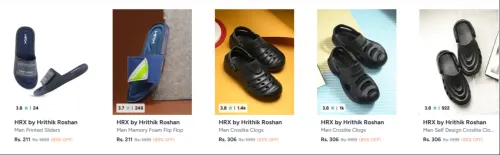Image of HRX by Hrithik Roshan Men's Footwear upto 89% Discount