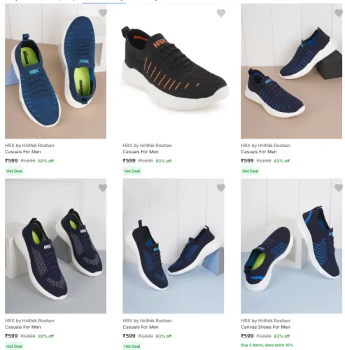 Image of HRX by Hrithik Roshan Men's Shoes @ Up to 83% Discount