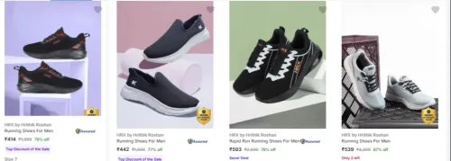 Image of Hrx By Hrithik Roshan Men’s Sports Shoes upto 85% Discount