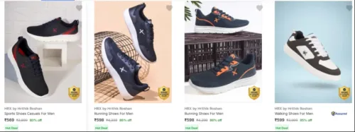 Image of Hrx By Hrithik Roshan Men’s Sports Shoes upto 86% Discount