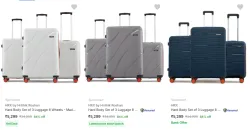 HRX by Hrithik Roshan Brand Suitcases (Set of 3, Large) @ Minimum 80% Discount