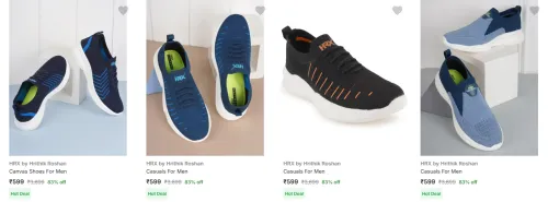 Image of Hrx By Hrithik Roshan Men’s Shoes at minimum 74% Discount