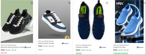 Image of Hrx By Hrithik Roshan Men’s Sports Shoes upto 85% Discount