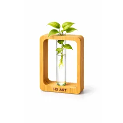 HS Art Table Flower Vase/Propagation/Decor Plant Holder Dining Table Flower Vase for Decor Home Office Living Room Size 17X12.5X3.8 CM. (Rectangular) (1)