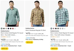 Hubberholme Mens Shirts at minimum 80% Discount