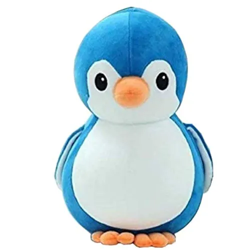 Image of HUG 'n' FEEL SOFT TOYS – 18 cm Blue Penguin Plush Toy 