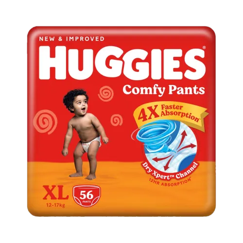 Image of Huggies Comfy Baby Diaper Pants - XL (56 Pieces) 