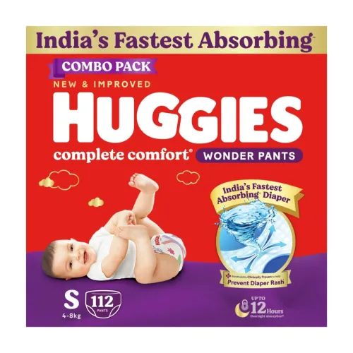 Image of Huggies Complete Comfort Small Baby Diapers (112 Count)