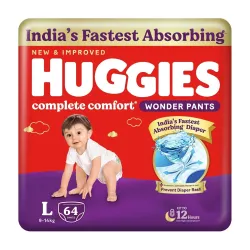 Huggies Complete Comfort Wonder Pants (L), 64 Count