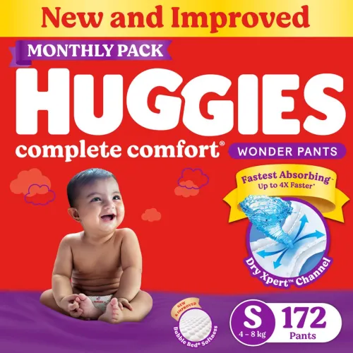 Image of Huggies Complete Comfort Wonder Pants Diaper S  (172 Pieces)