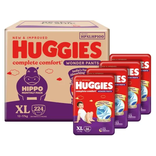 Image of Huggies Complete Comfort Wonder Pants (56 count, Pack of 4) 224 Count