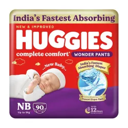 Huggies Complete Comfort Wonder Pants Newborn Size (NB/XS) 90 Count