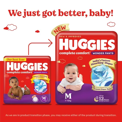 Image of Huggies Complete Comfort Wonder Pants | Pant Style Baby Diapers M Size 100 Count Po2