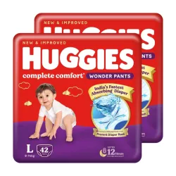 Huggies Complete Comfort Wonder Pants | Pant Style Baby Diapers Large Size (L)