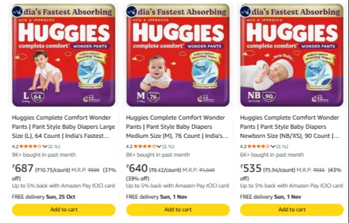 Image of HUGGIES Diaper Pants at minimum 35% Discount