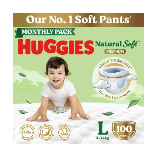 Image of Huggies Natural Soft Premium Baby Diaper 
